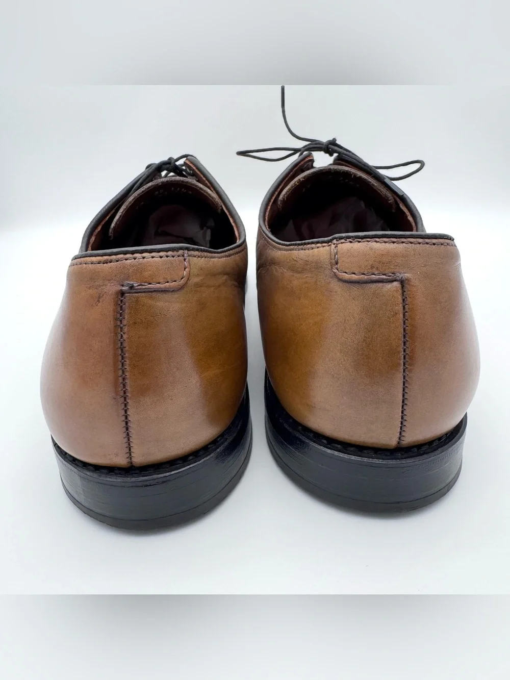 Allen Edmonds Flatiron Cognac Leather Brogue Oxford Shoes Men 13 3E Made in USA